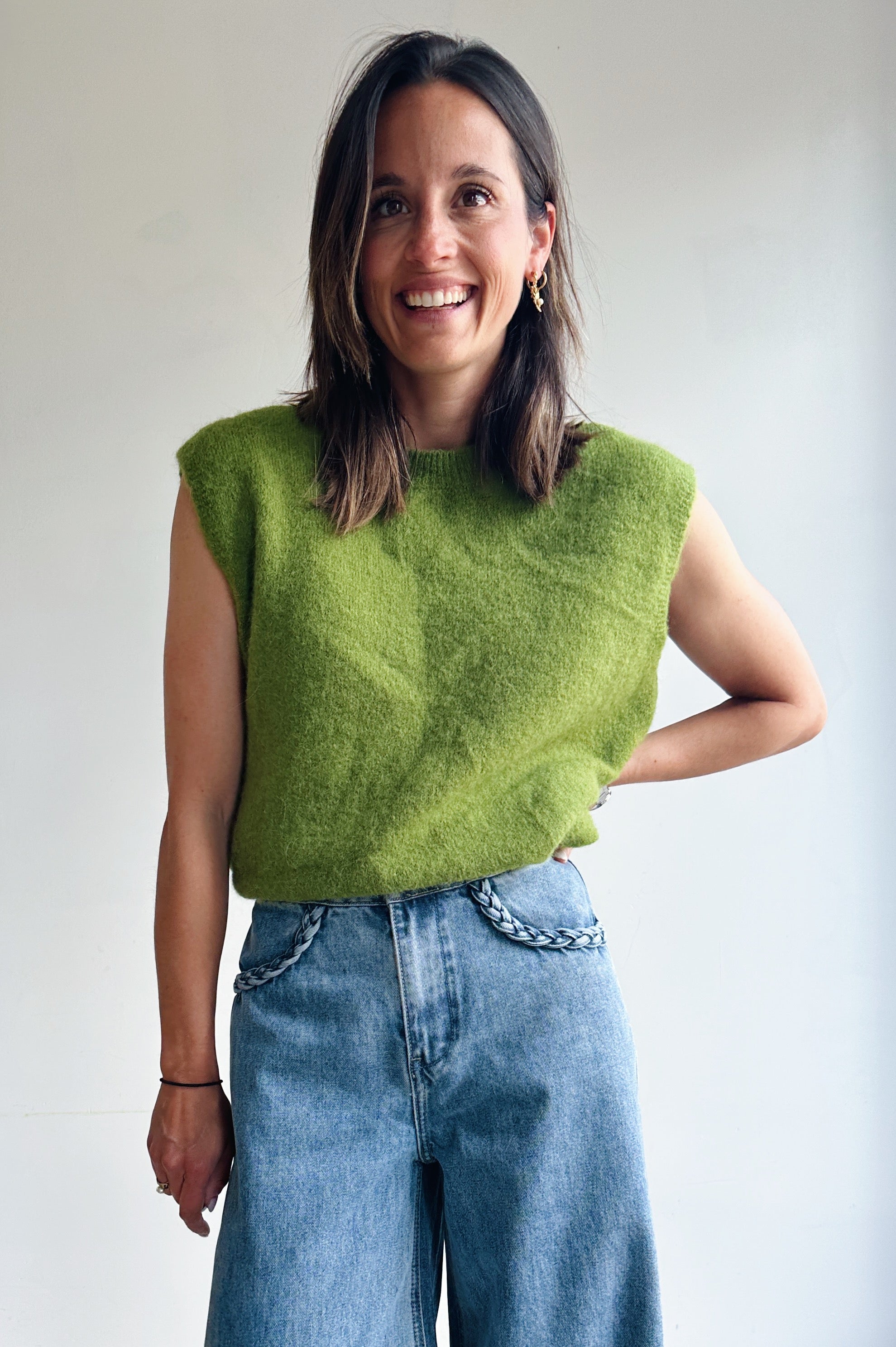 Ella debardeur olijfgroen
