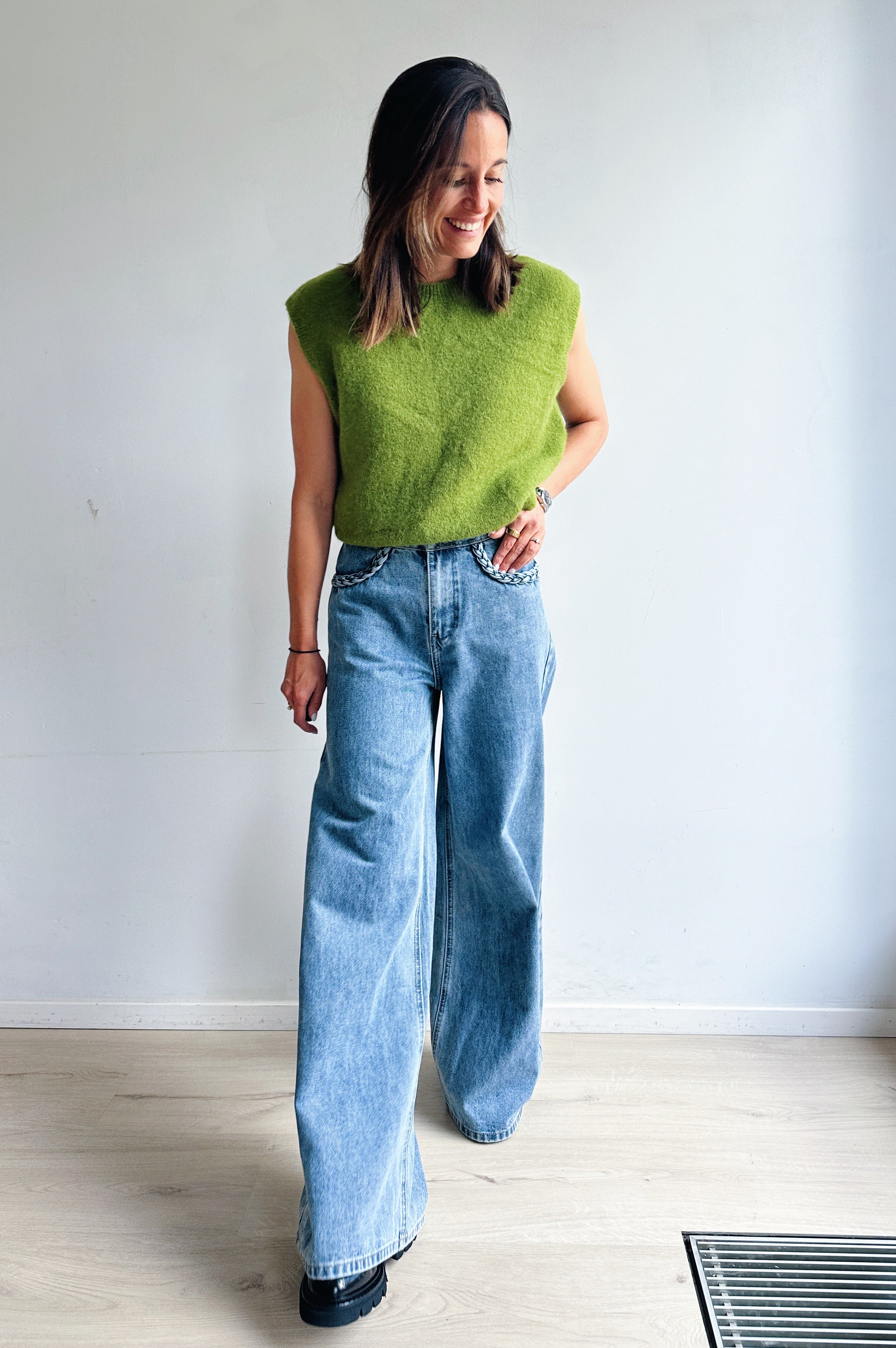 Ella debardeur olijfgroen
