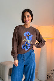 Handpainted flower longsleeve