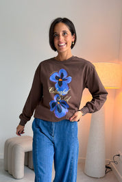 Handpainted flower longsleeve