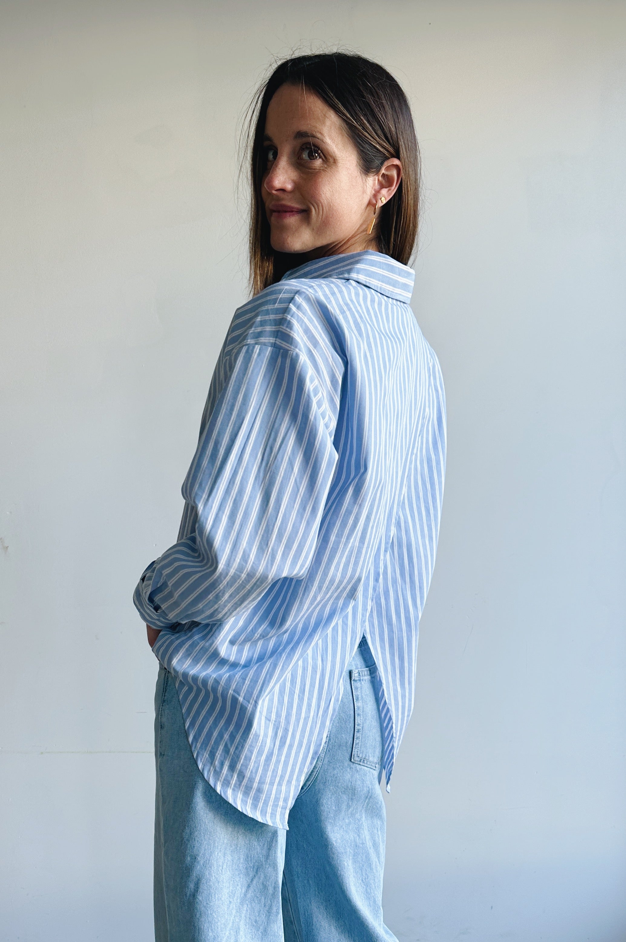 Almira blouse blauw