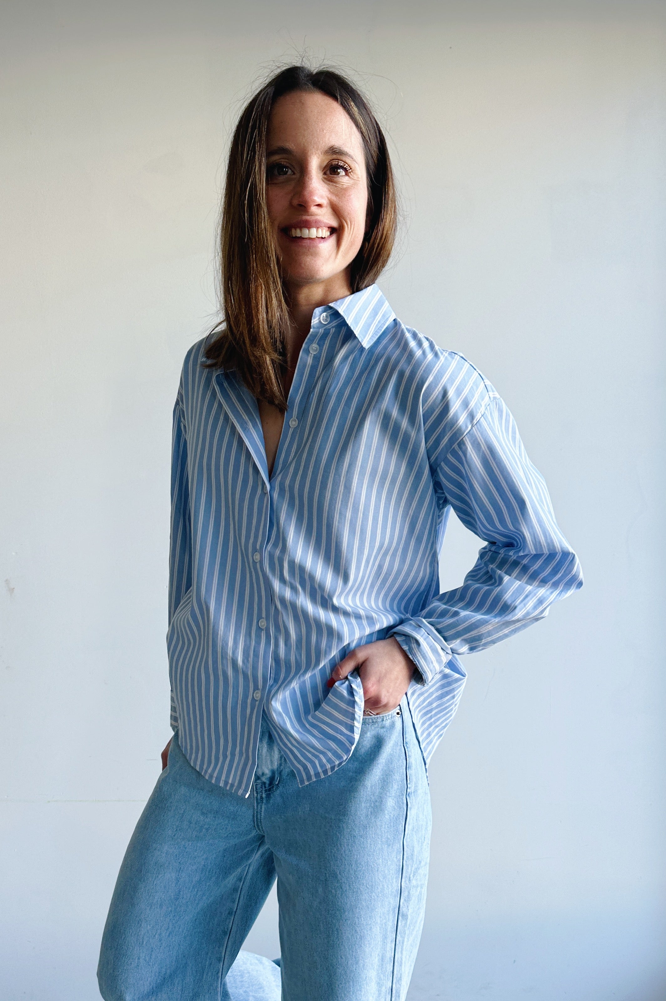 Almira blouse blauw
