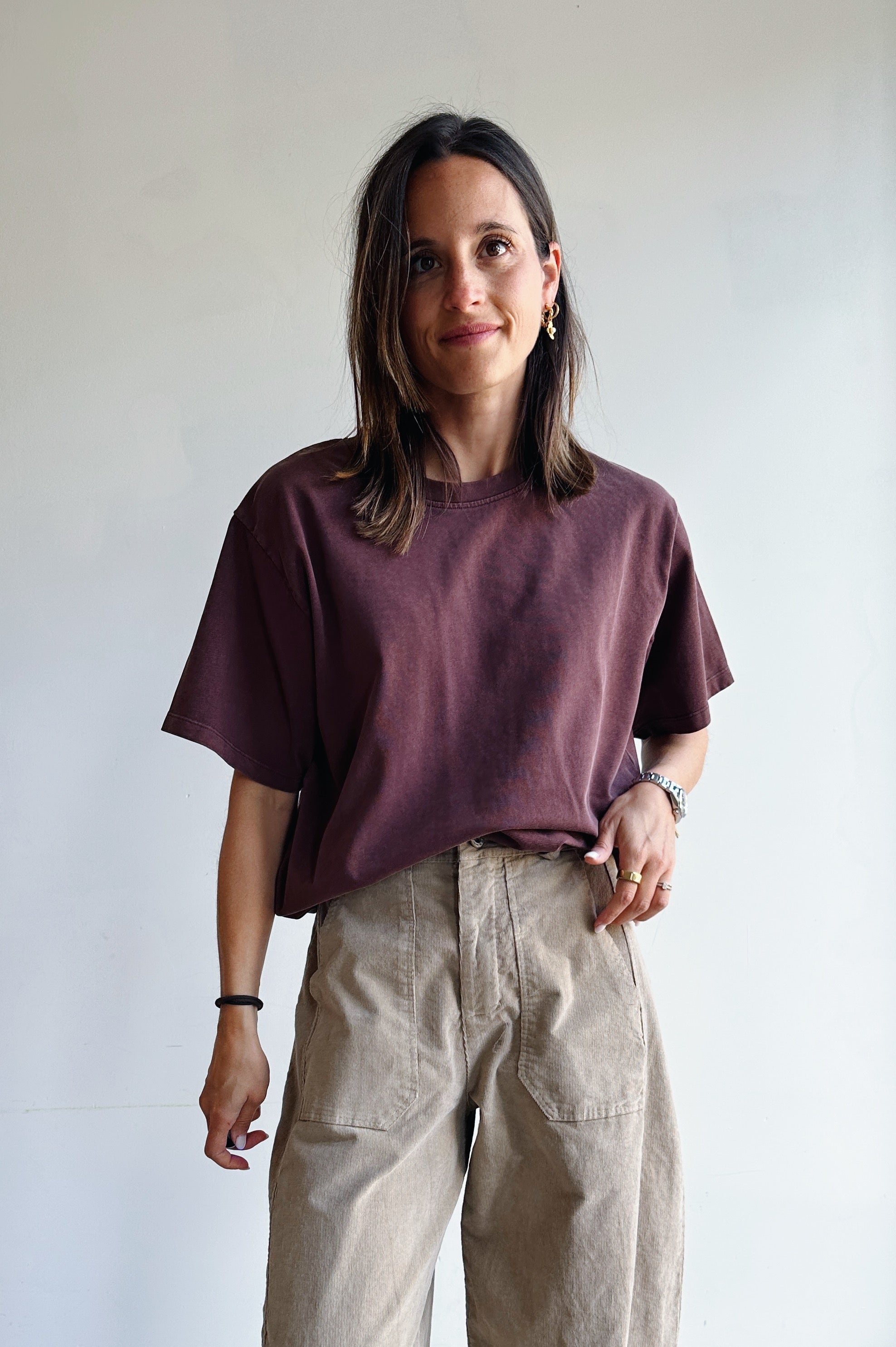 Kiana t-shirt washed roest
