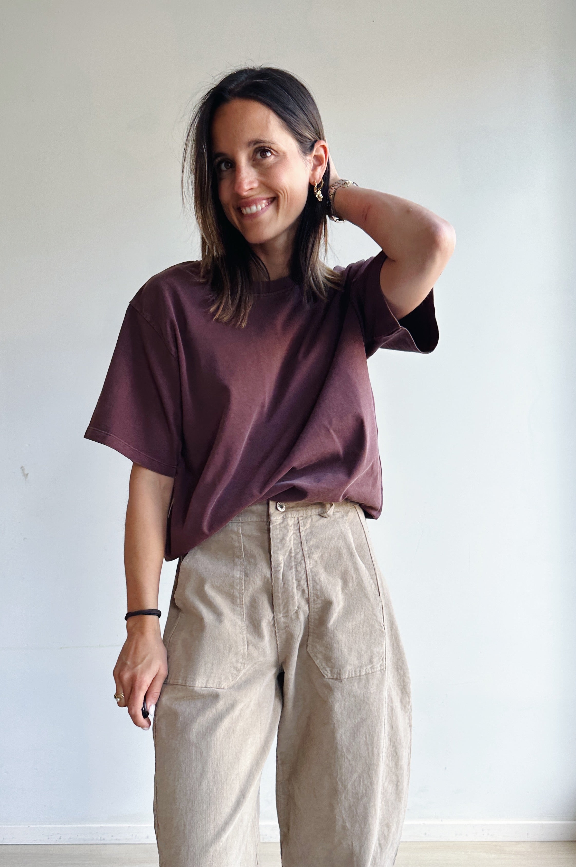 Kiana t-shirt washed roest