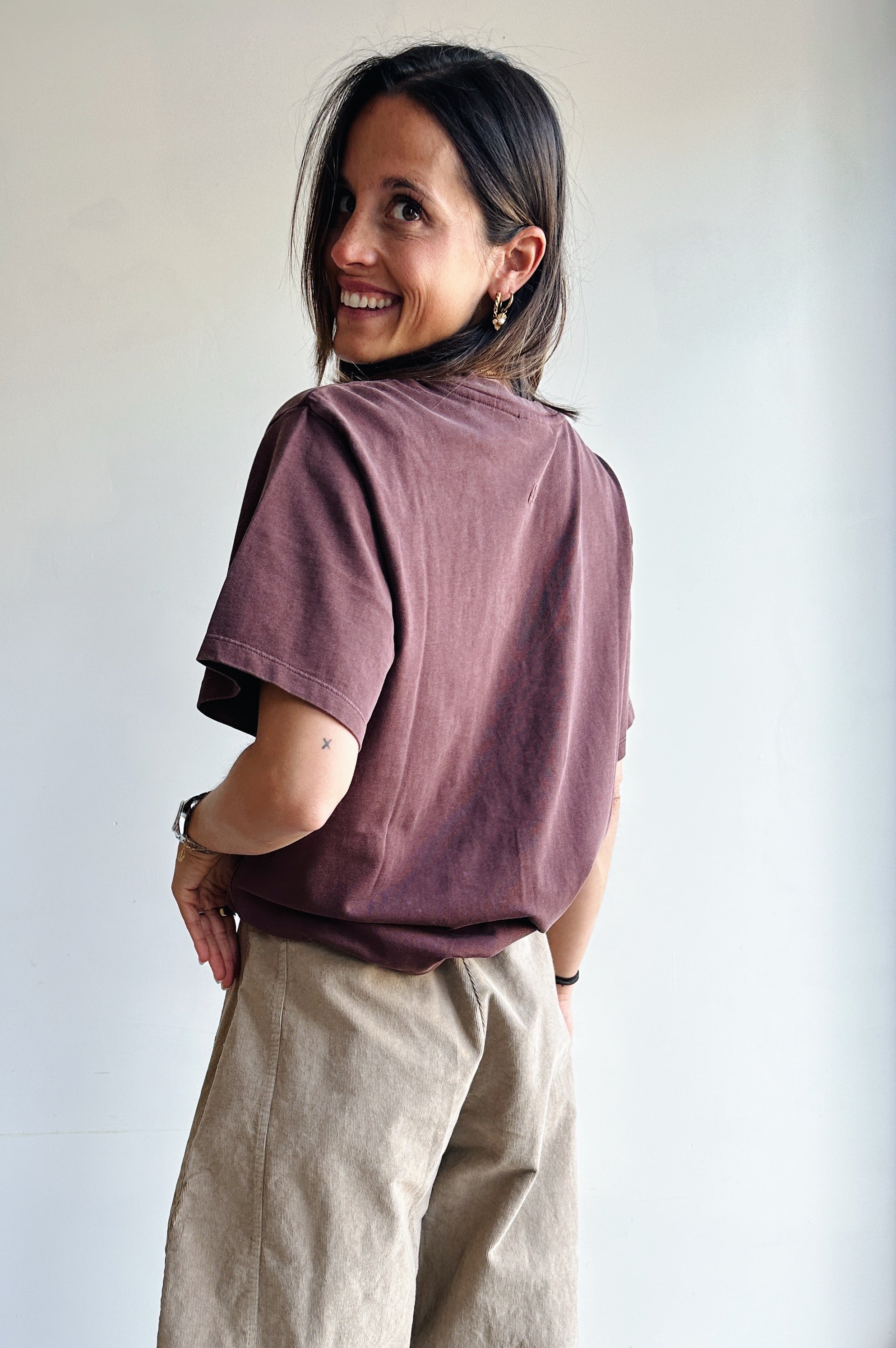Kiana t-shirt washed roest