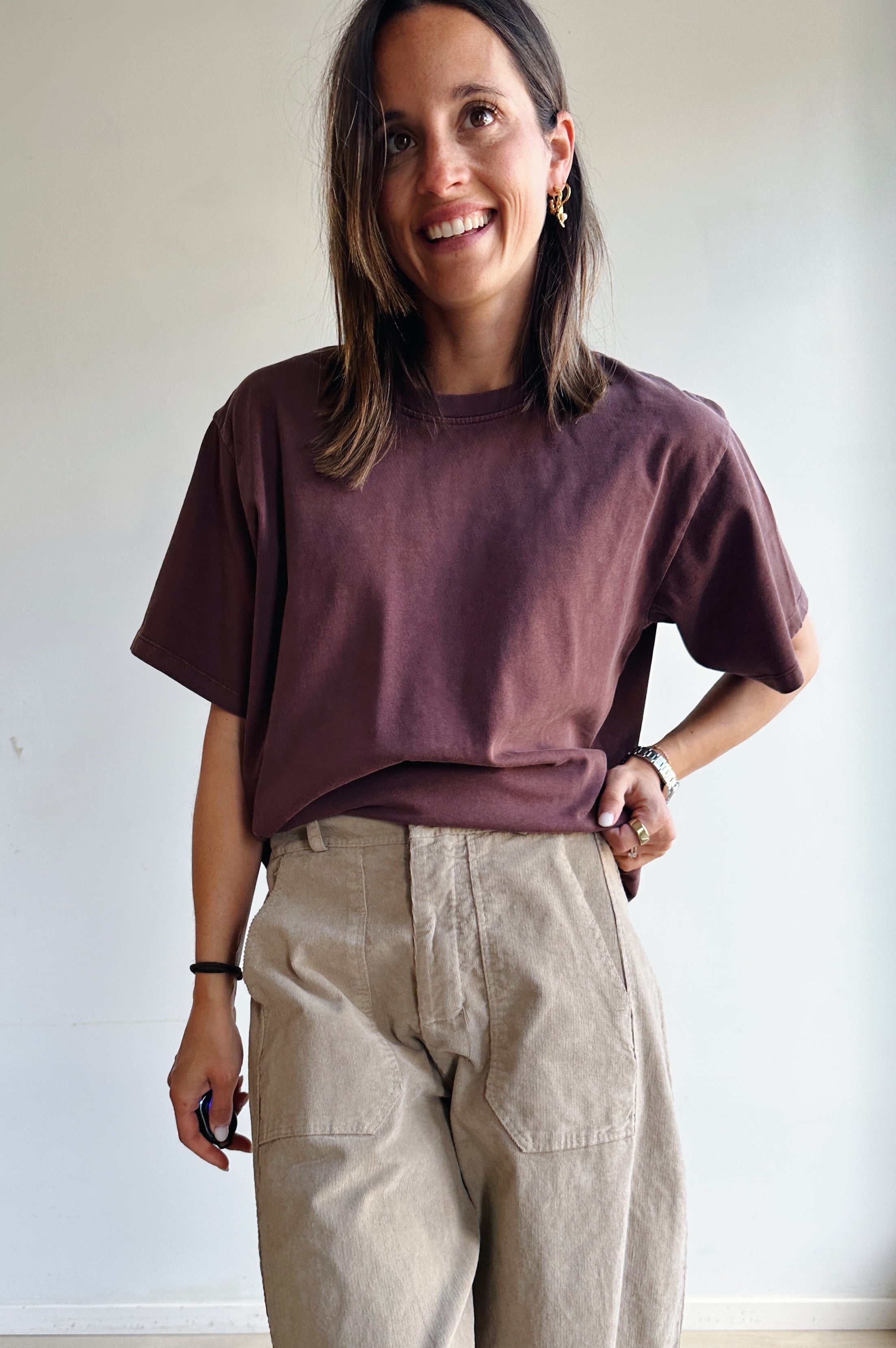Kiana t-shirt washed roest