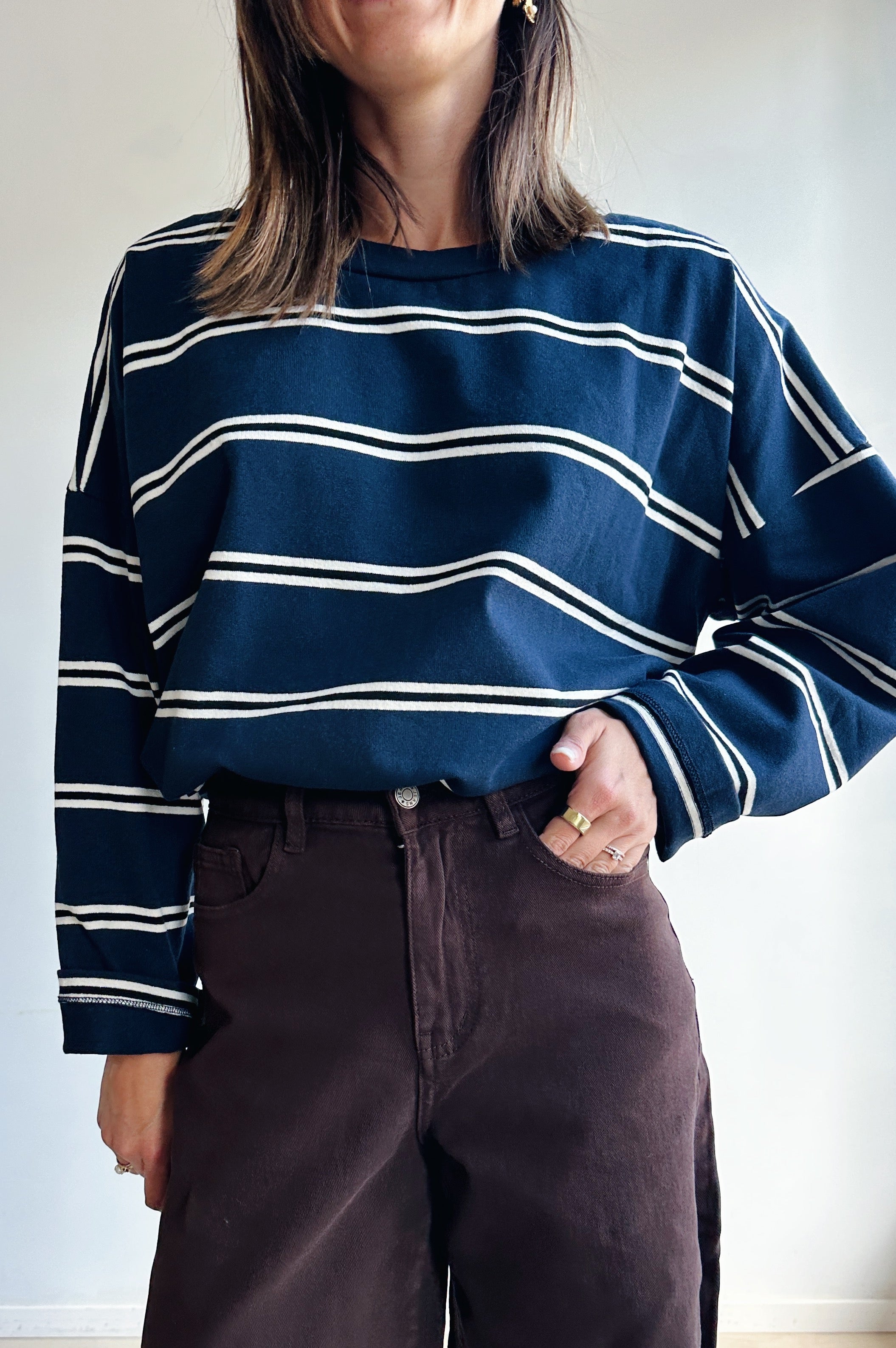 Jozefien longsleeve t-shirt marine