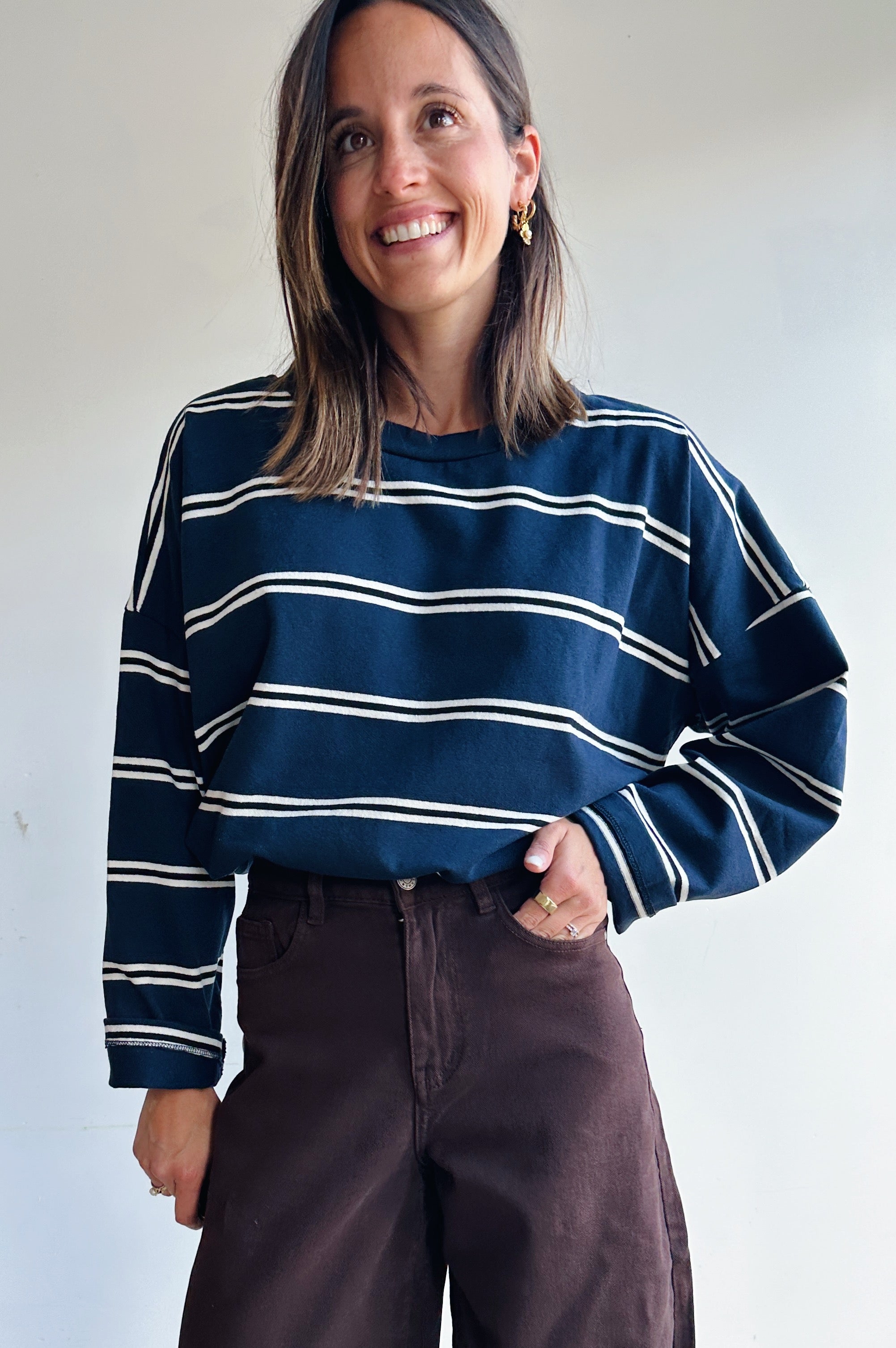 Jozefien longsleeve t-shirt marine
