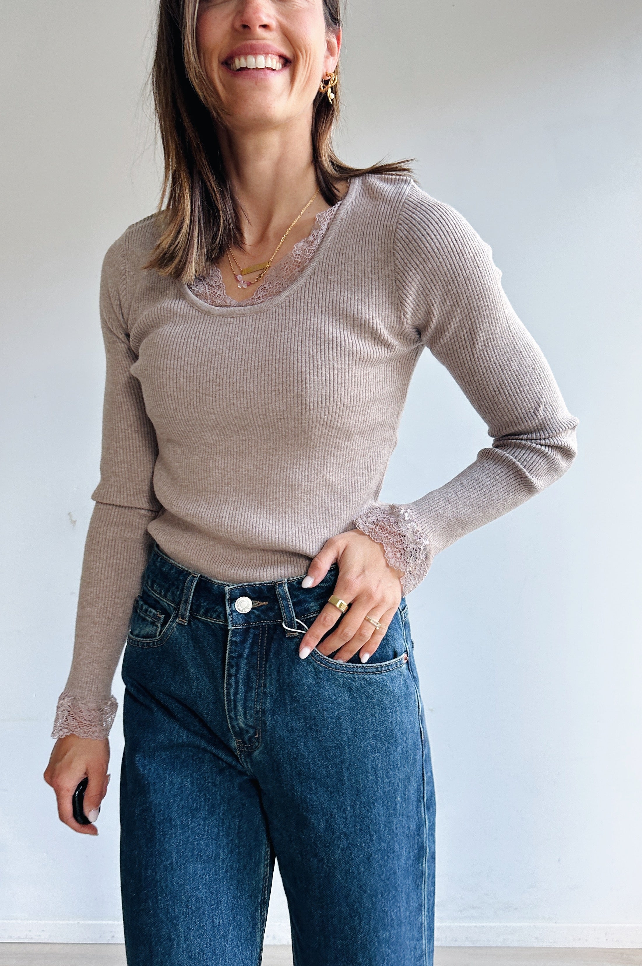 Elise top beige