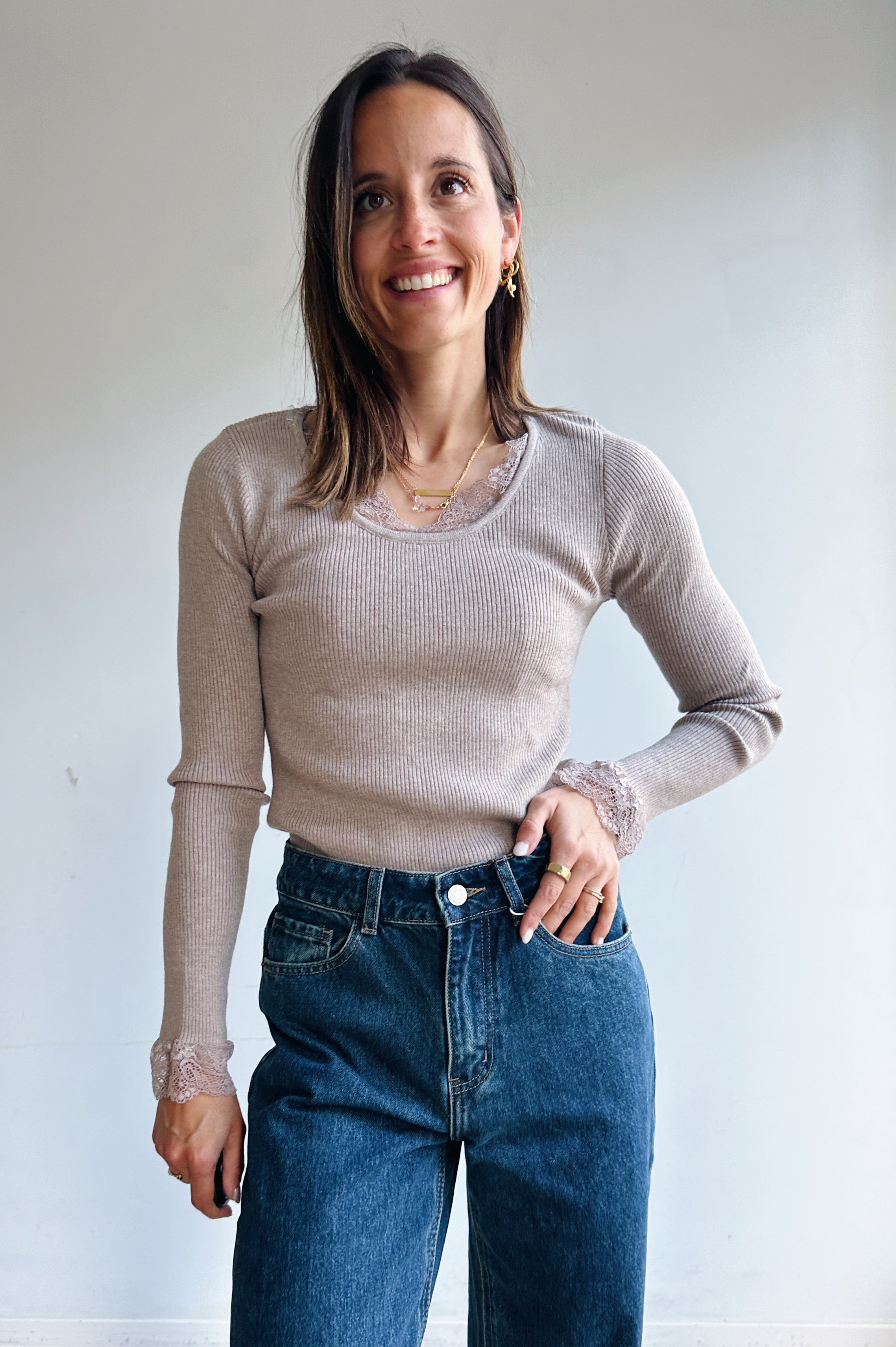 Elise top beige