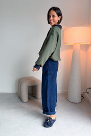 Nora broek marine