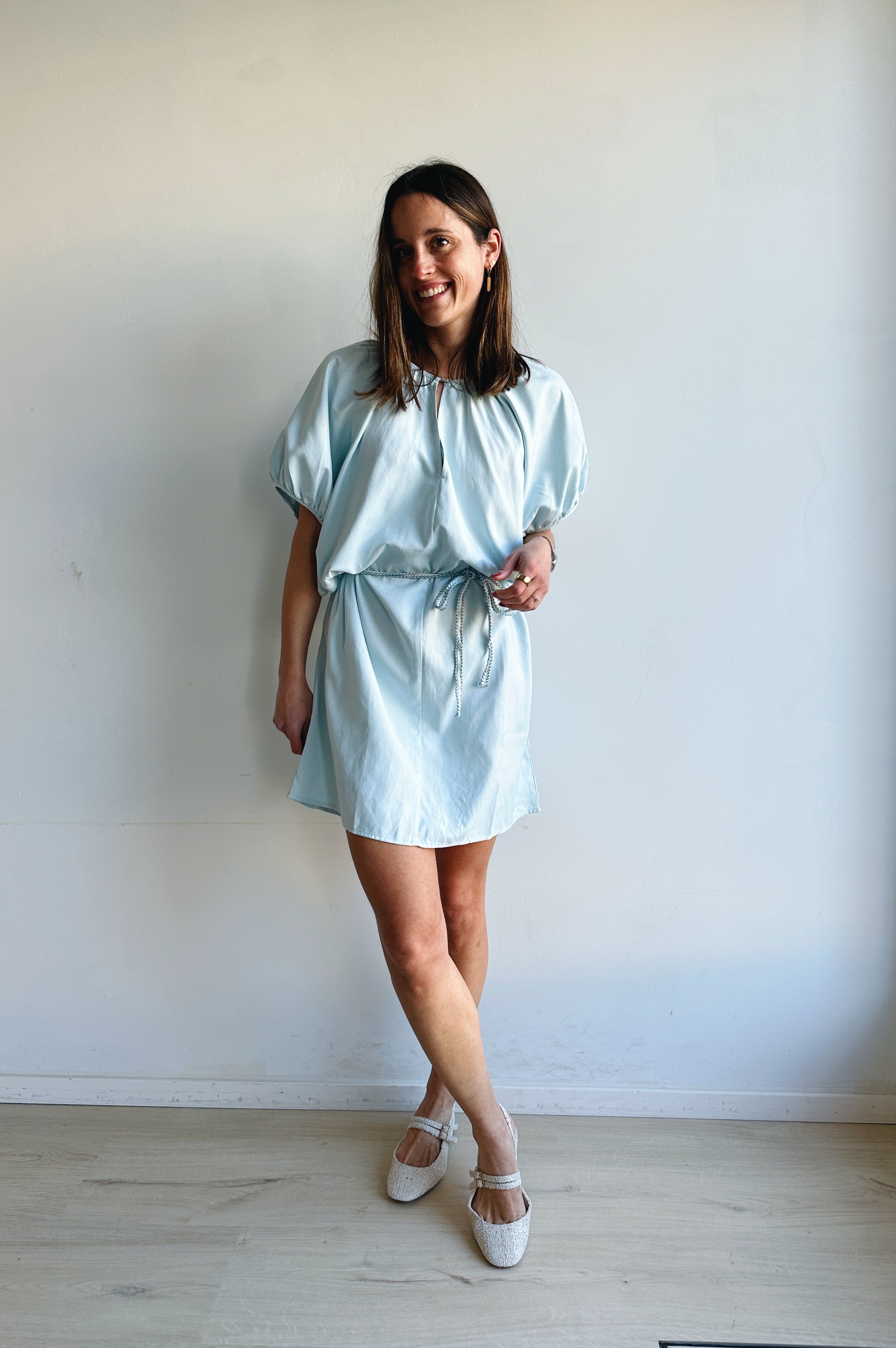 Yuliana jurk blauw
