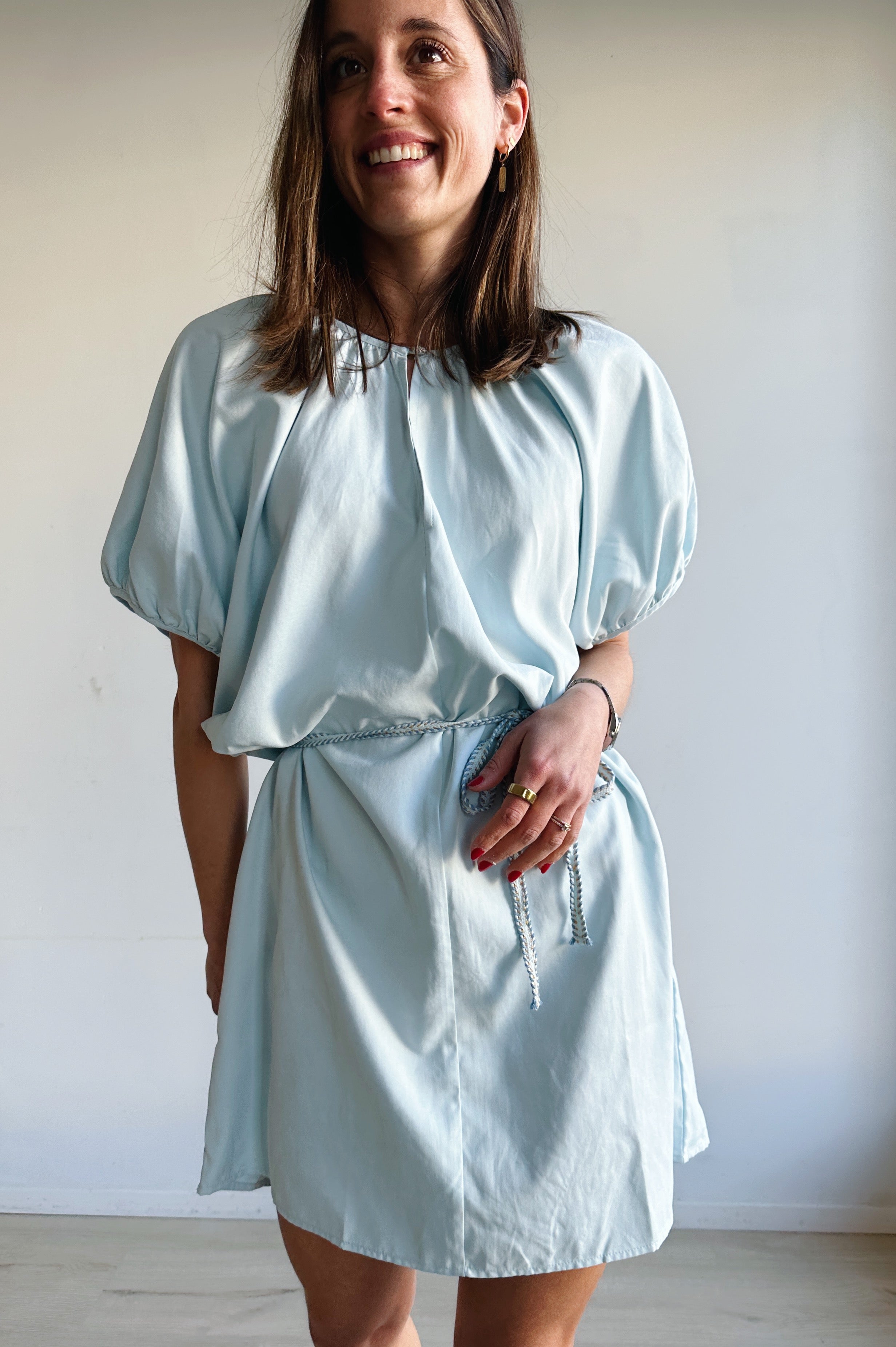 Yuliana jurk blauw
