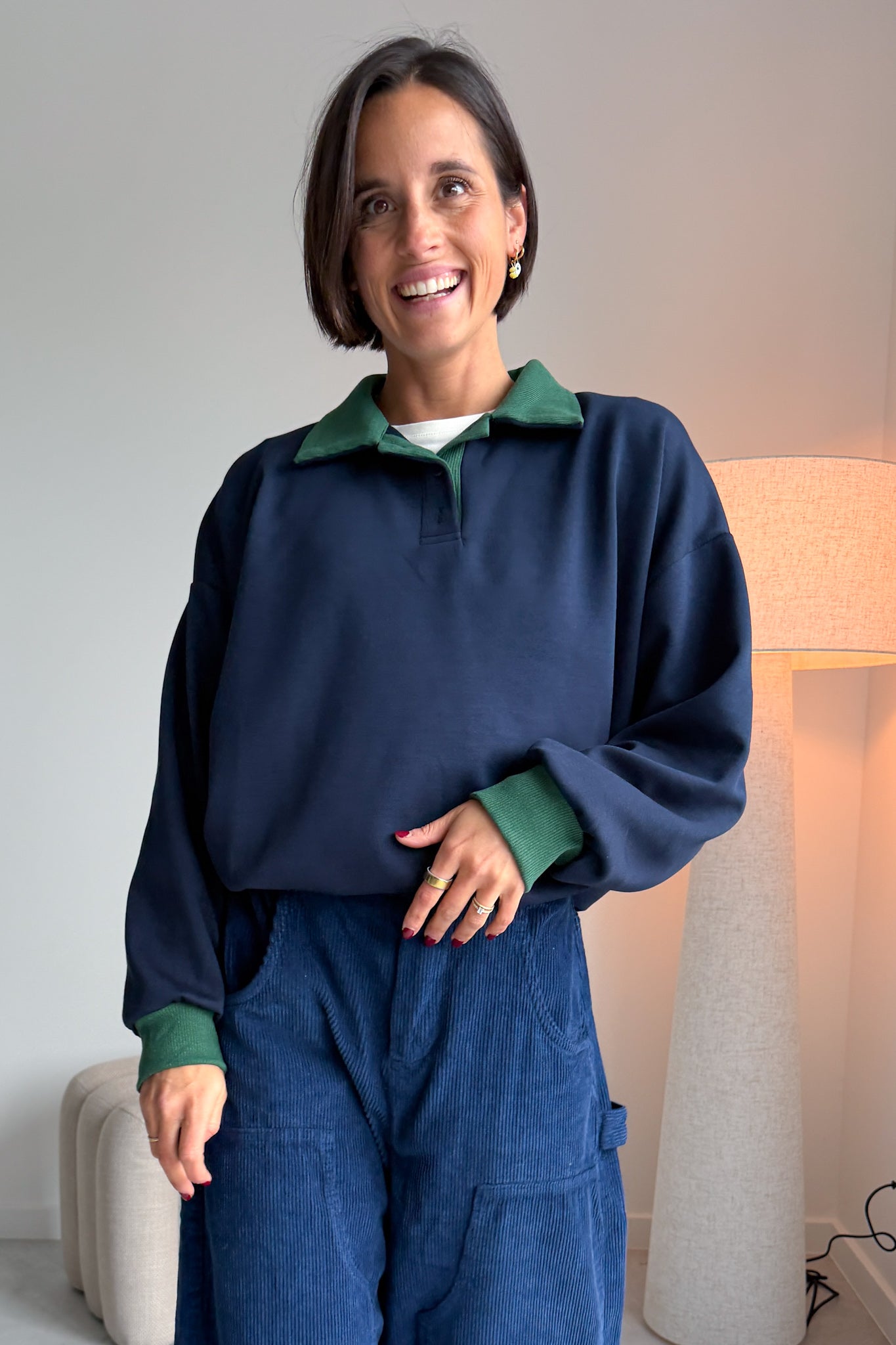 Mace polo sweater marine