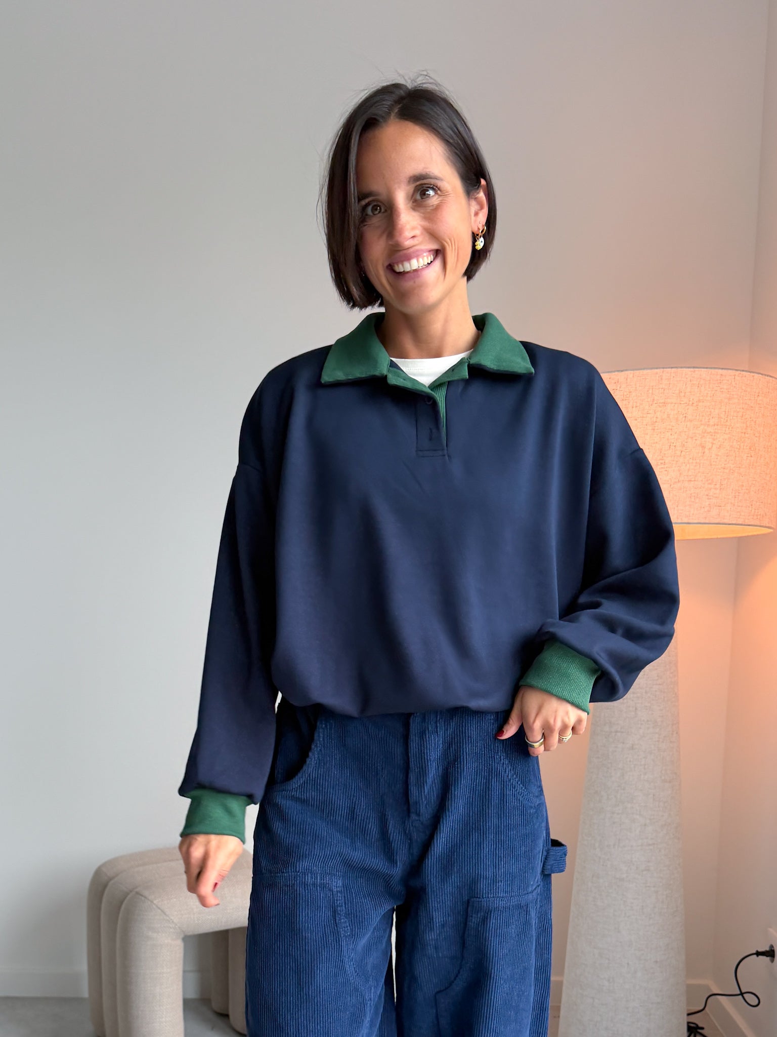Mace polo sweater marine