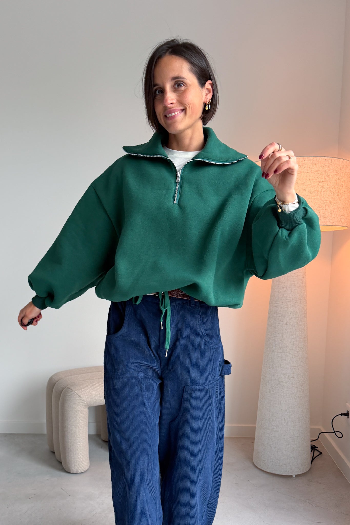 Nelle zip sweater