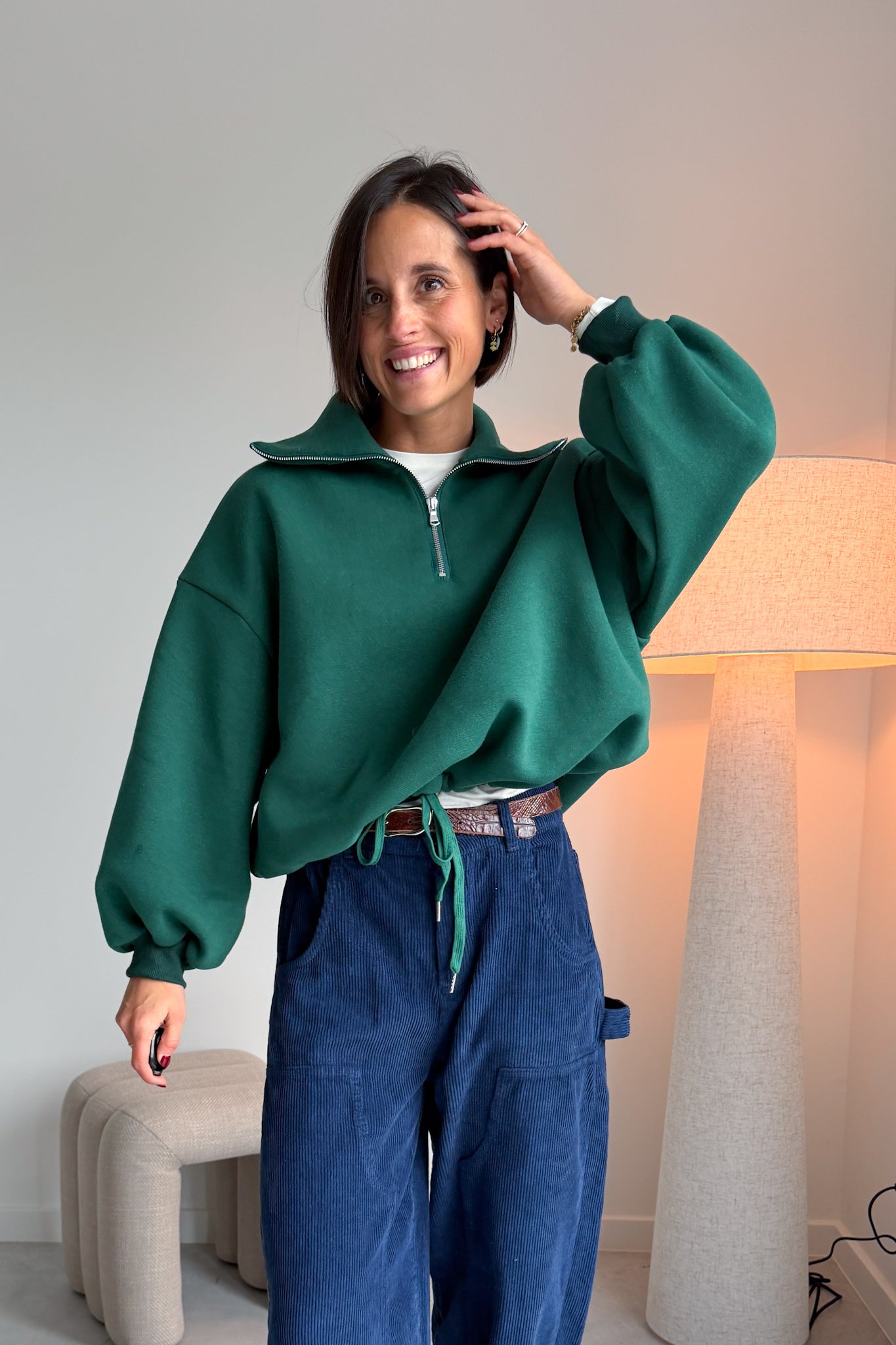 Nelle zip sweater