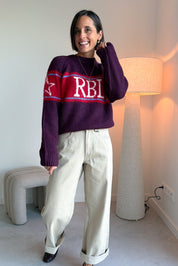 Lou rebel pull paars