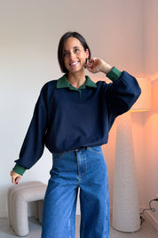 Mace polo sweater marine