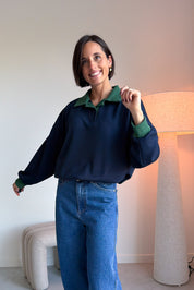 Mace polo sweater marine
