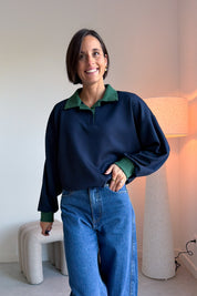 Mace polo sweater marine