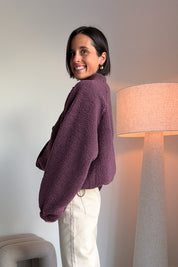 Bloom reversible fleece jas framboos