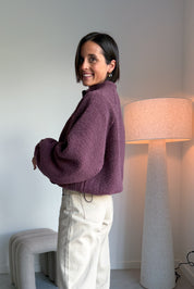 Bloom reversible fleece jas framboos