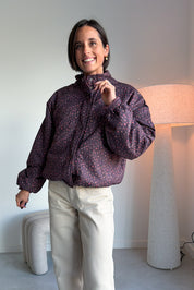 Bloom reversible fleece jas framboos