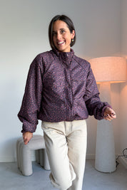 Bloom reversible fleece jas framboos