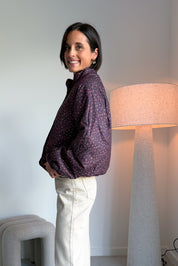 Bloom reversible fleece jas framboos