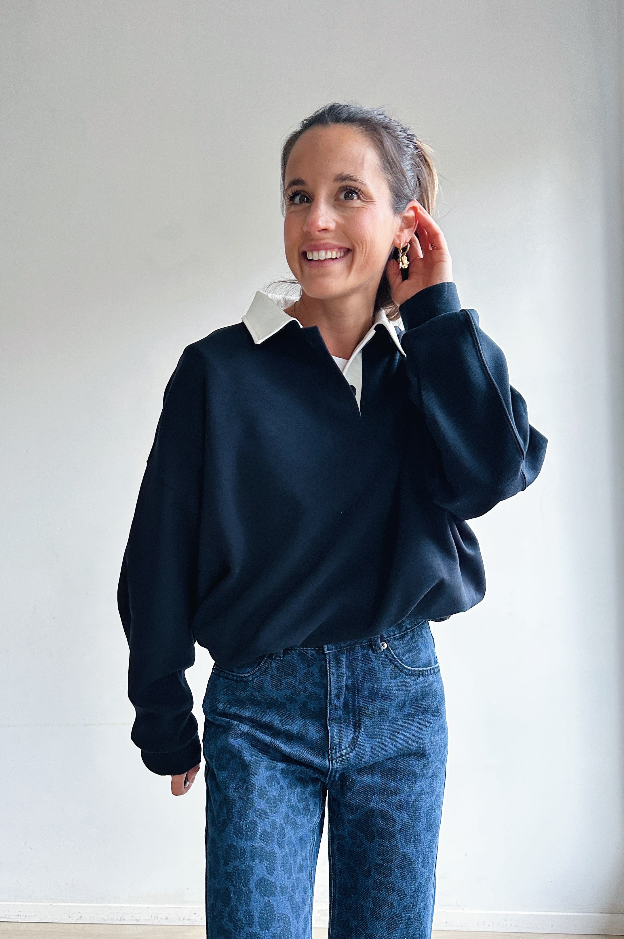 Florence pull donkerblauw