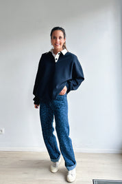 Florence pull donkerblauw