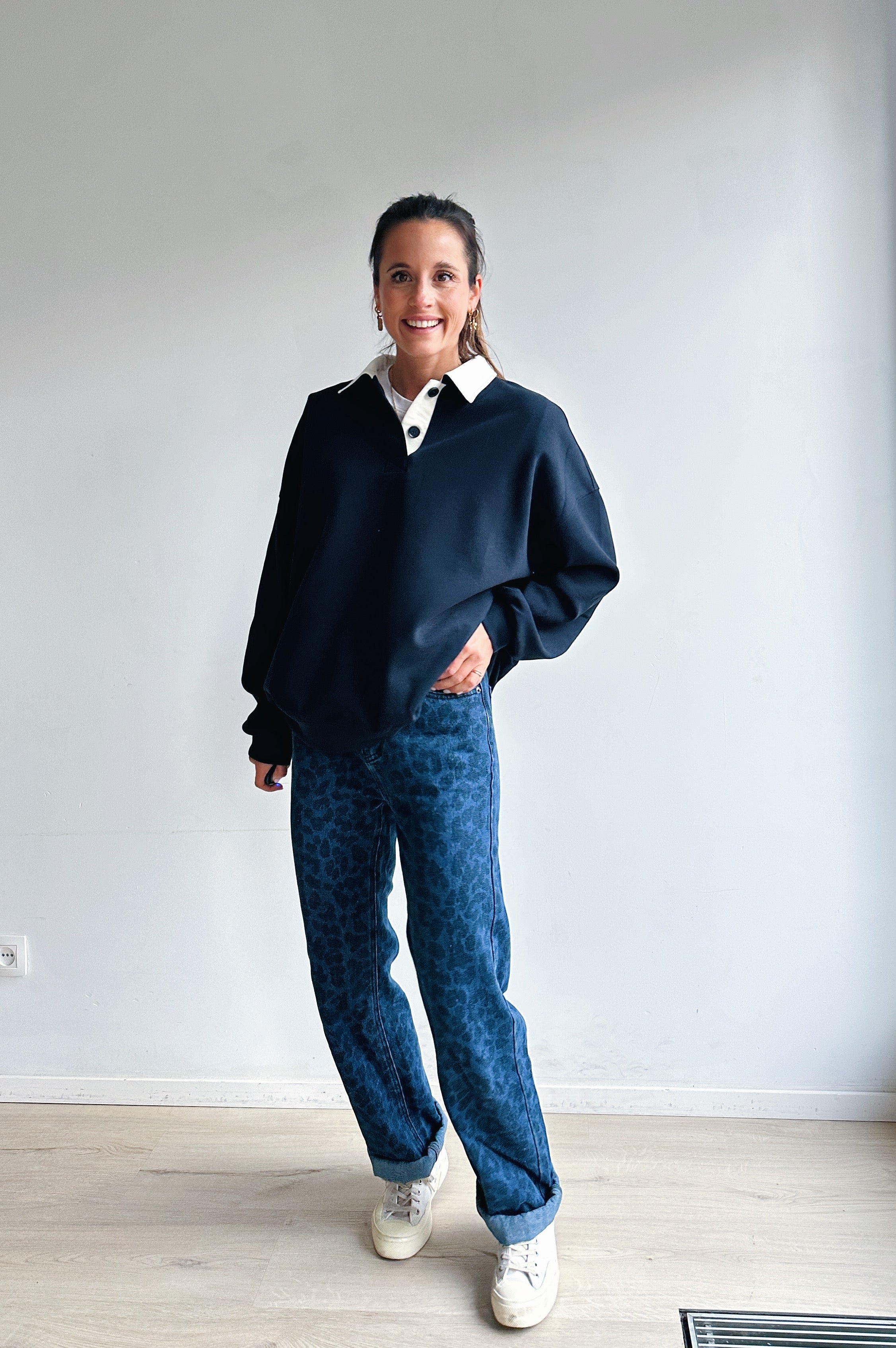 Florence pull donkerblauw