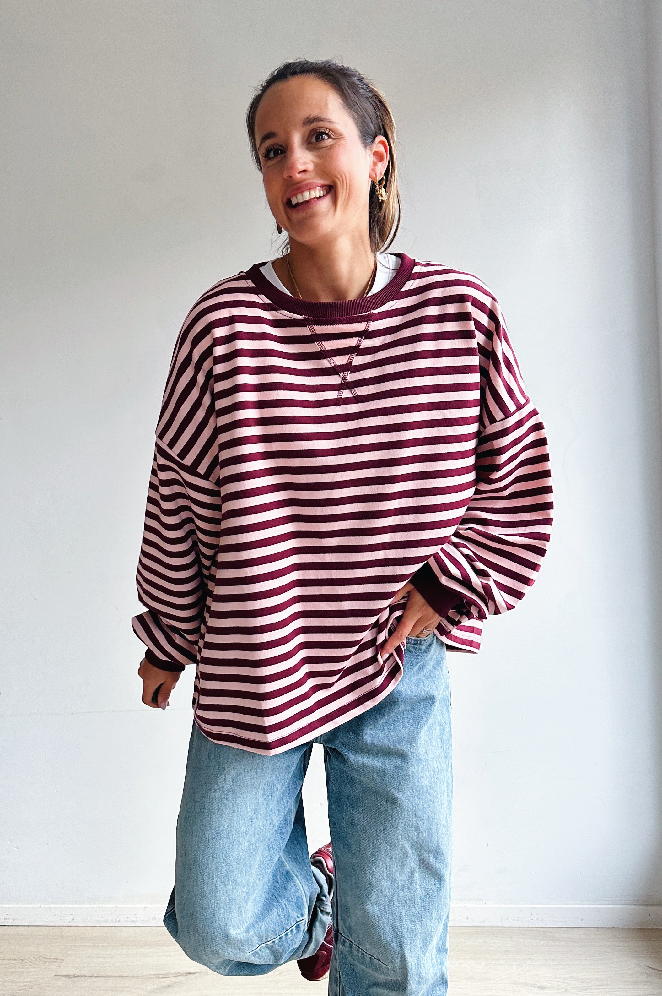 Ozanne sweater roze bordeaux