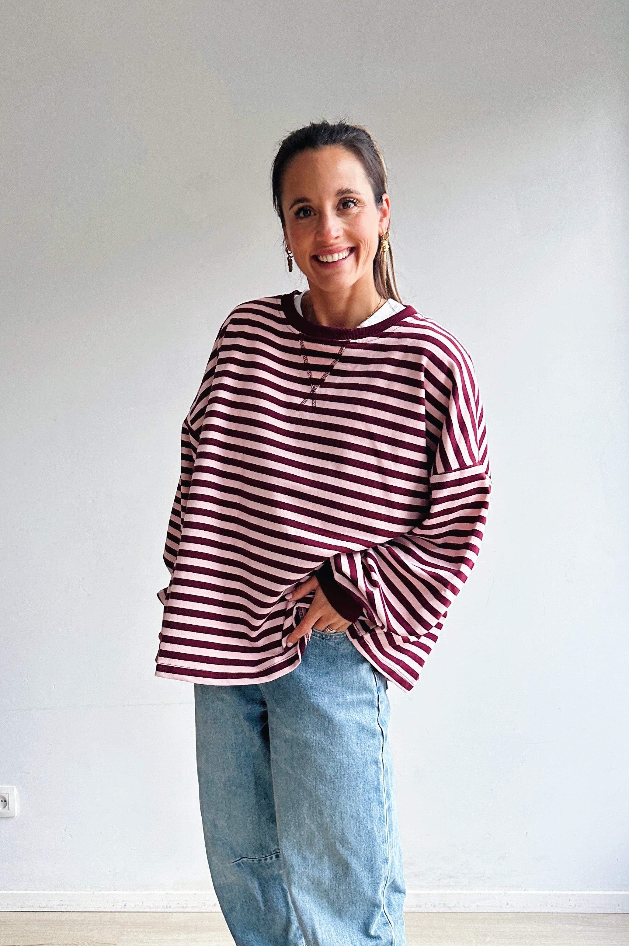 Ozanne sweater roze bordeaux