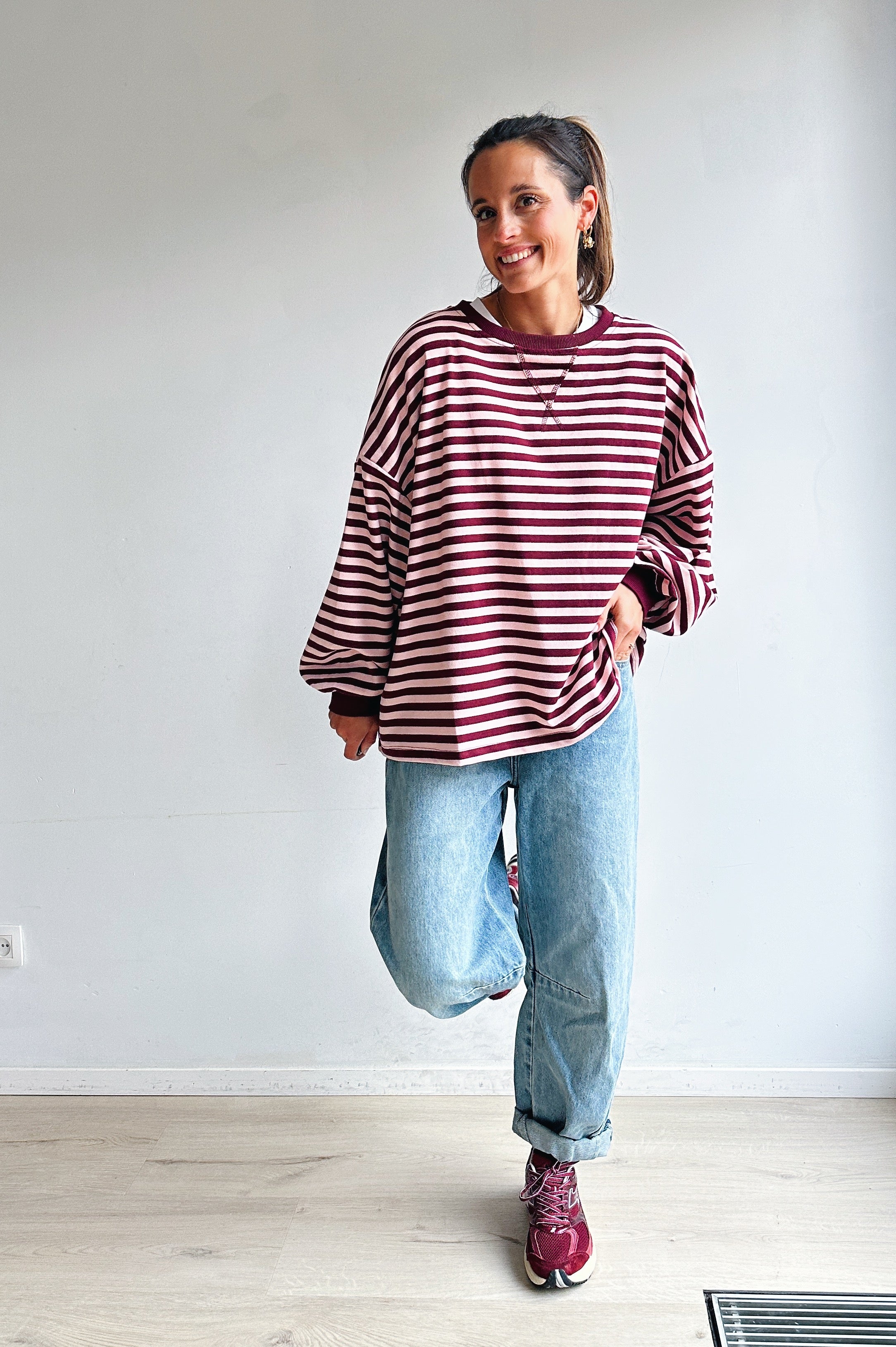 Ozanne sweater roze bordeaux