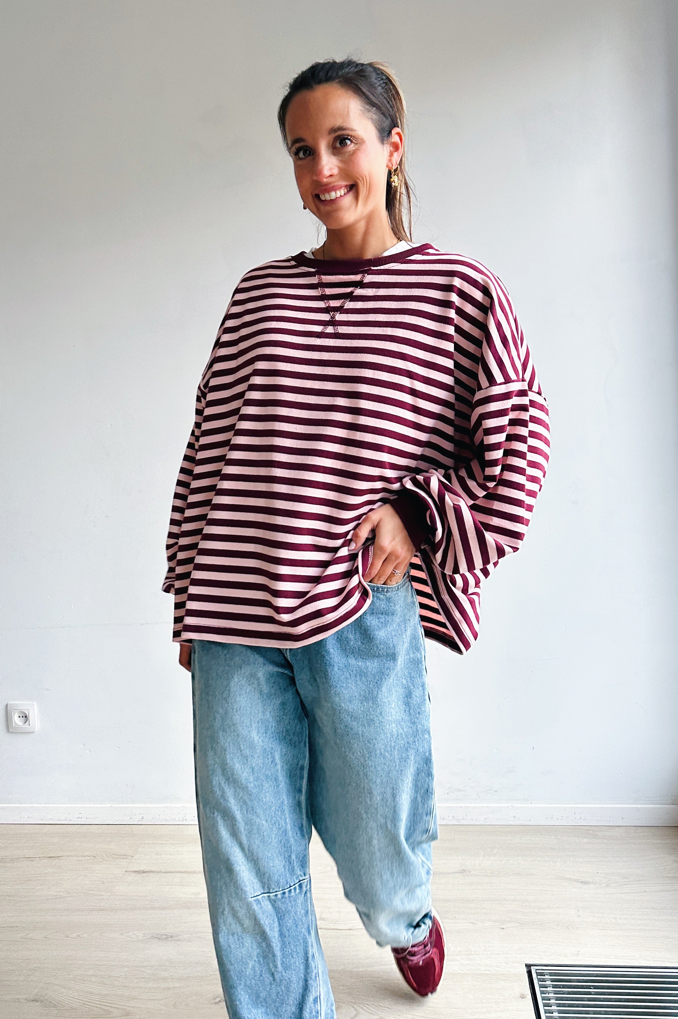 Ozanne sweater roze bordeaux