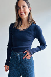 Elise top blauw