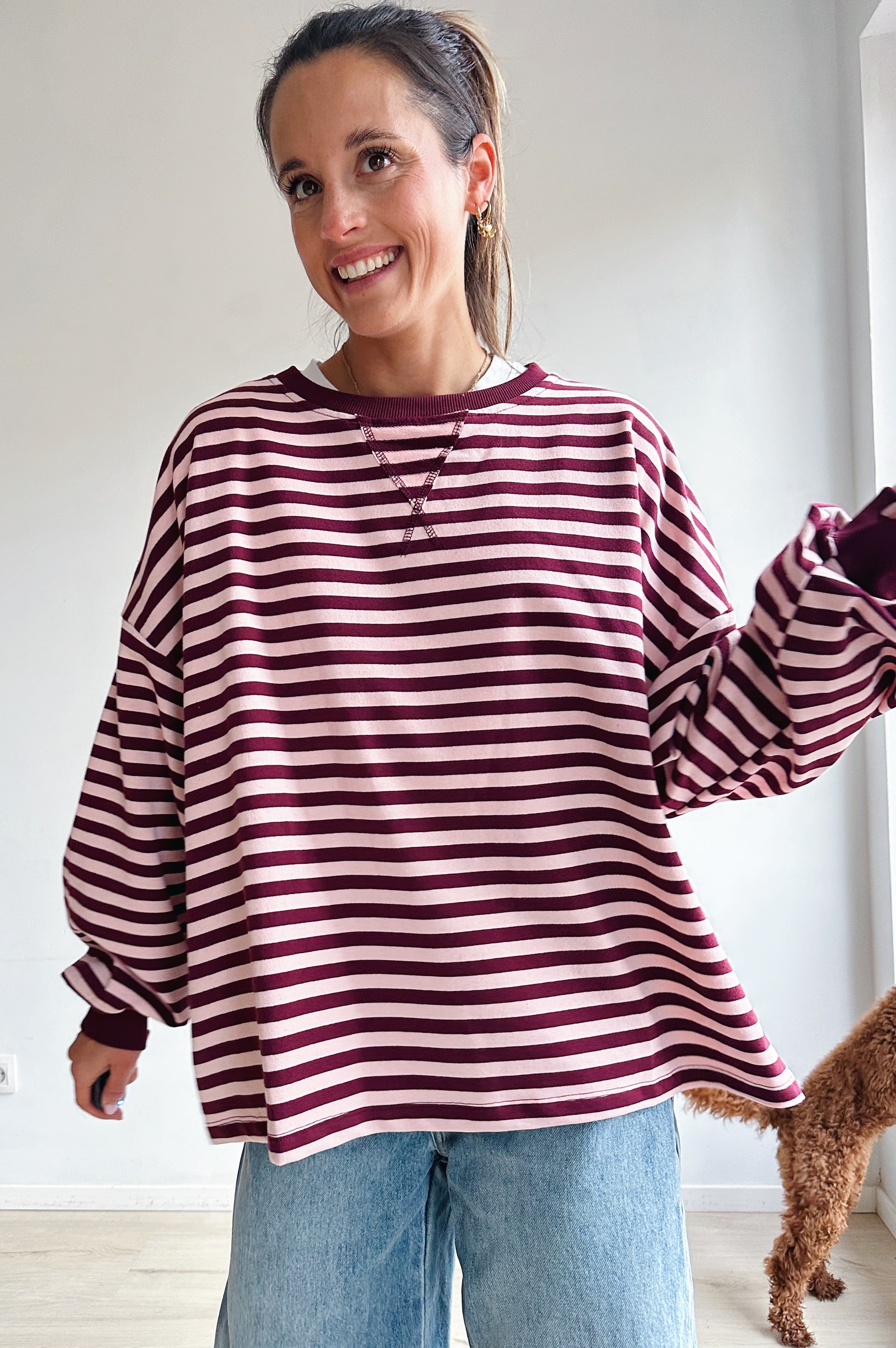 Ozanne sweater roze bordeaux