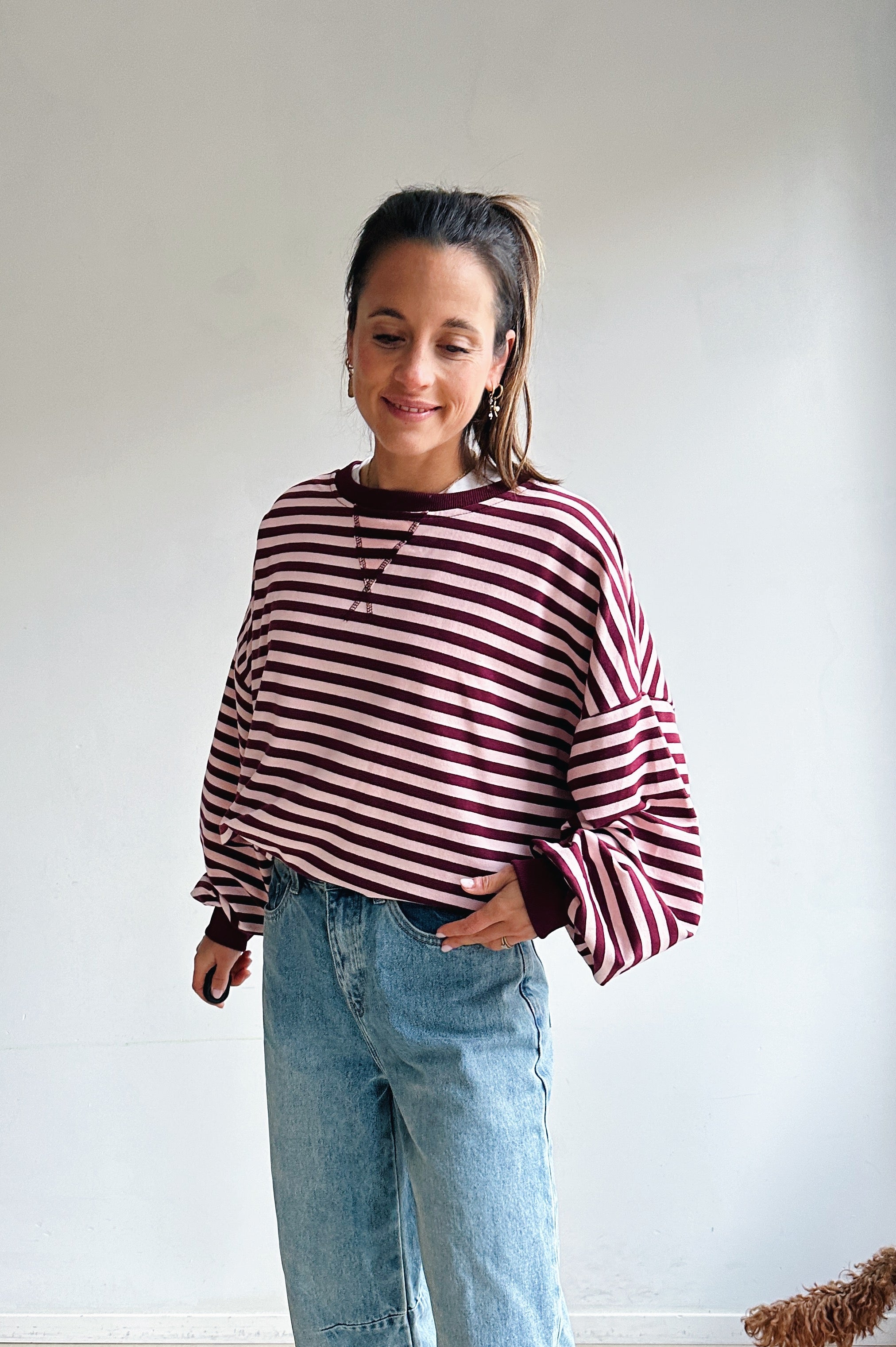 Ozanne sweater roze bordeaux