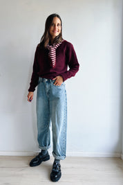 Kaniel pull bordeaux