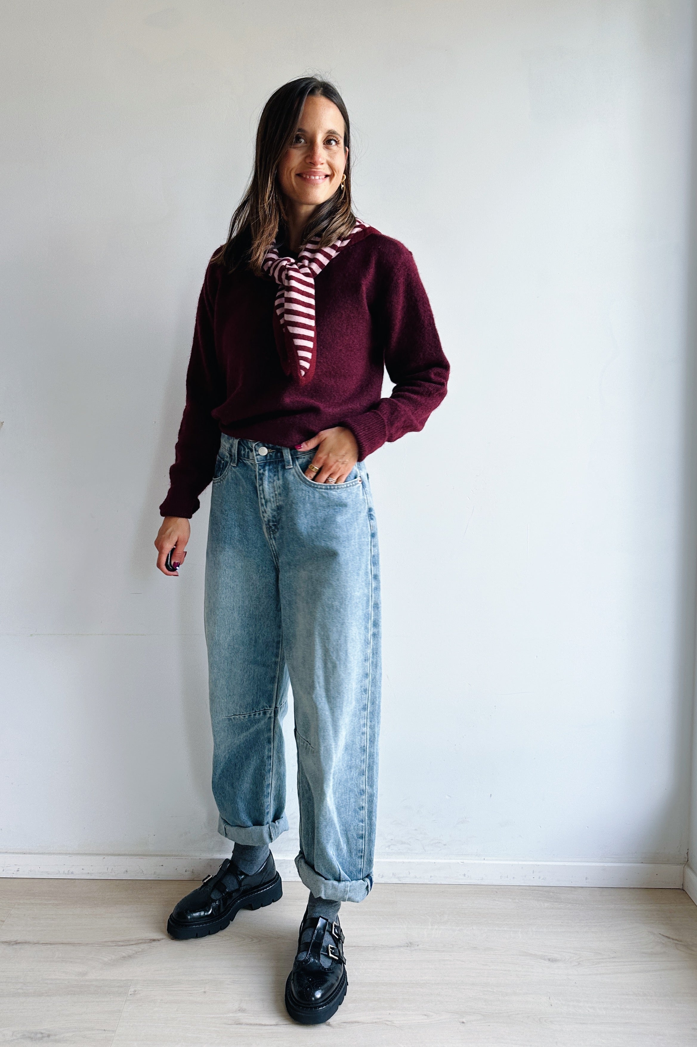 Kaniel pull bordeaux