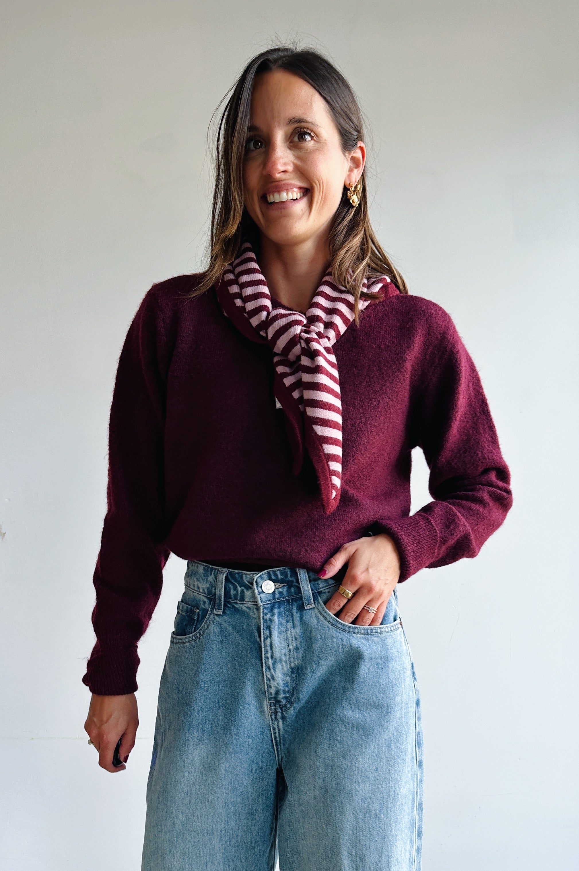 Kaniel pull bordeaux