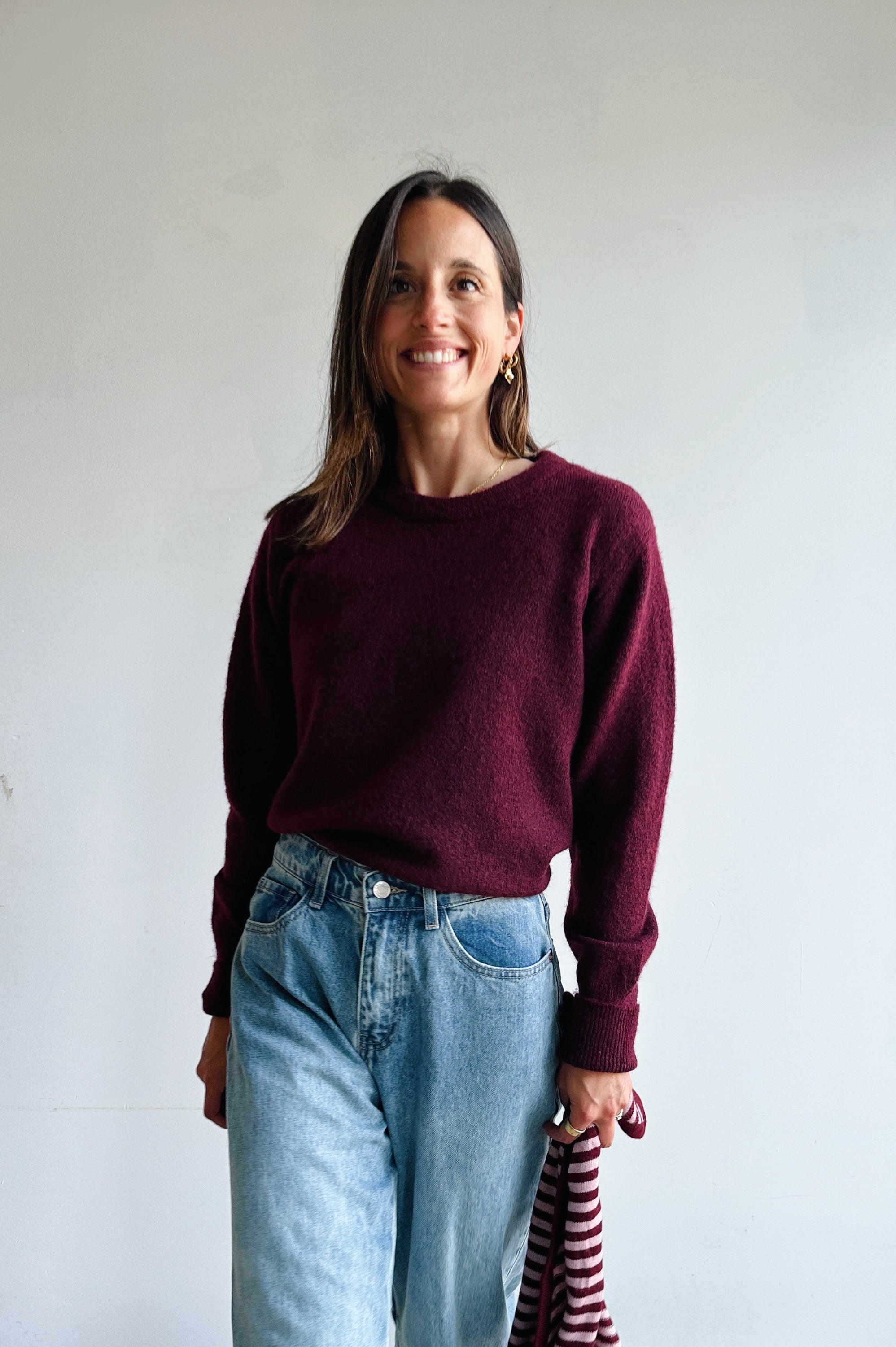 Kaniel pull bordeaux