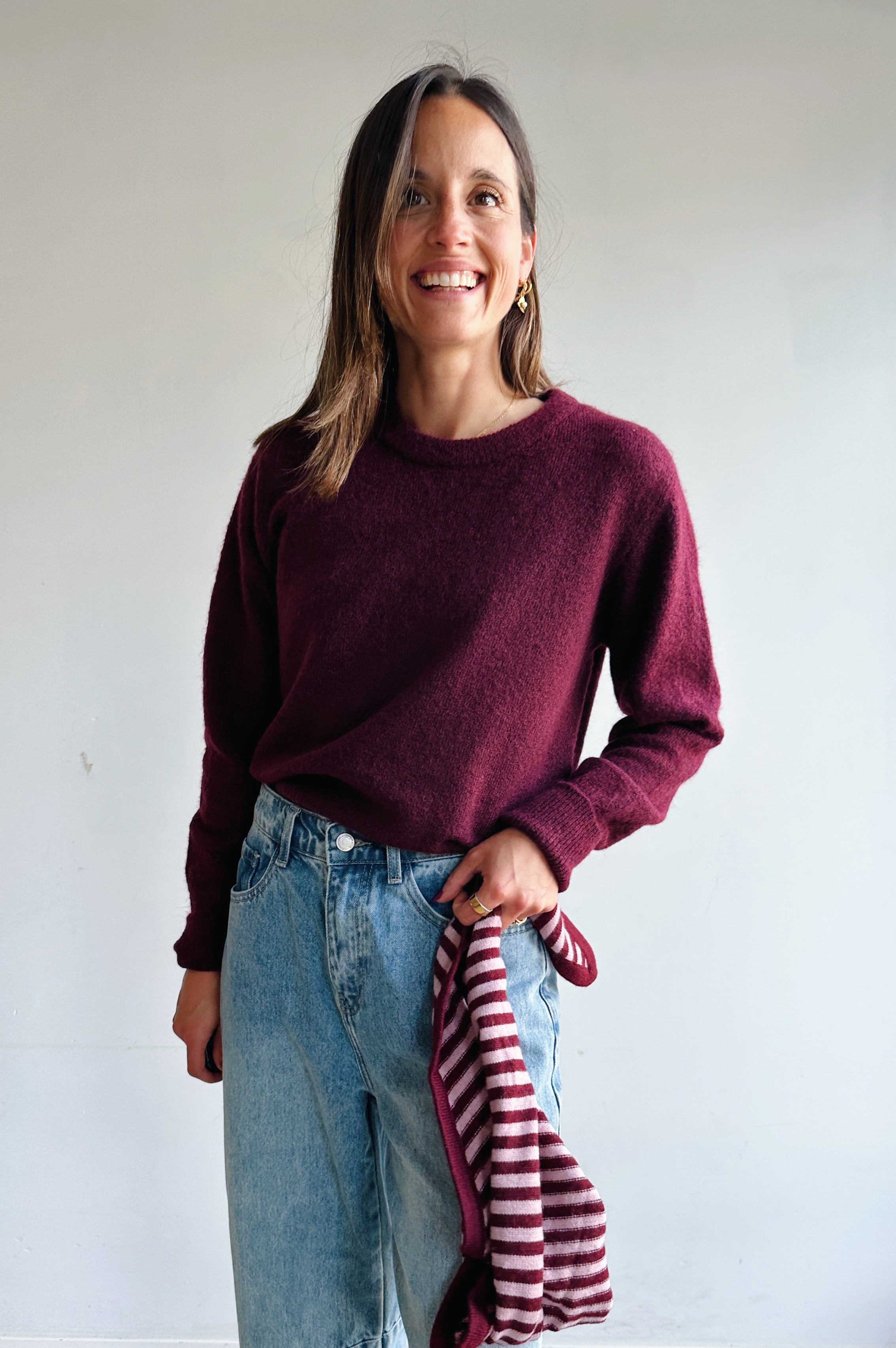 Kaniel pull bordeaux