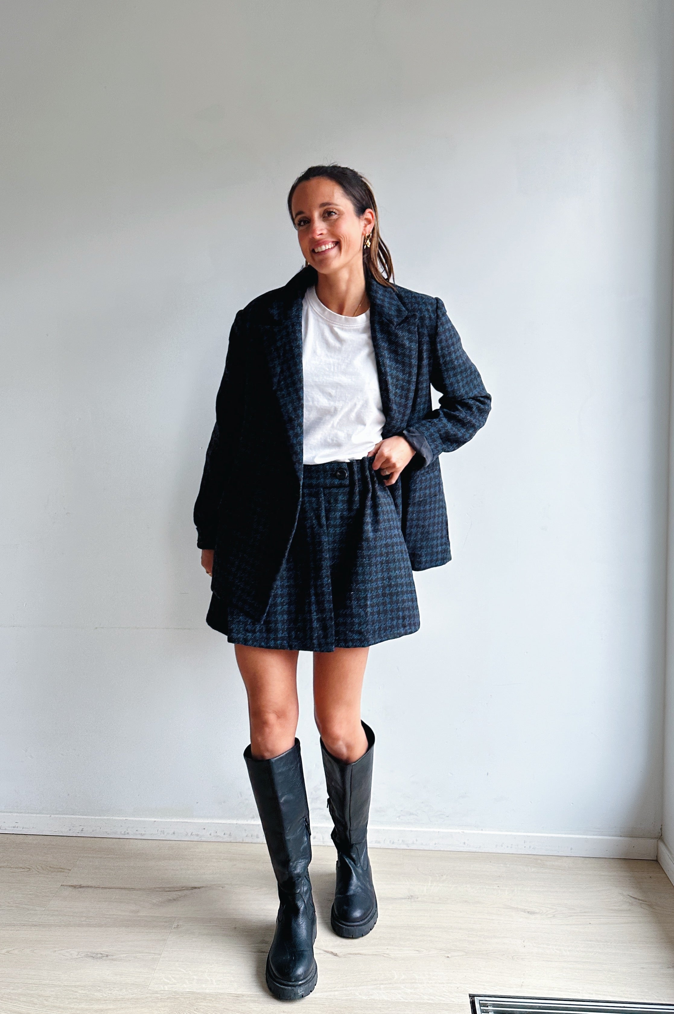 Zody blazer bruin blauw