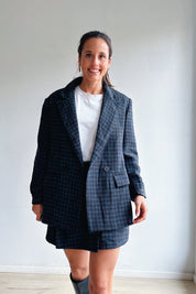 Zody blazer bruin blauw