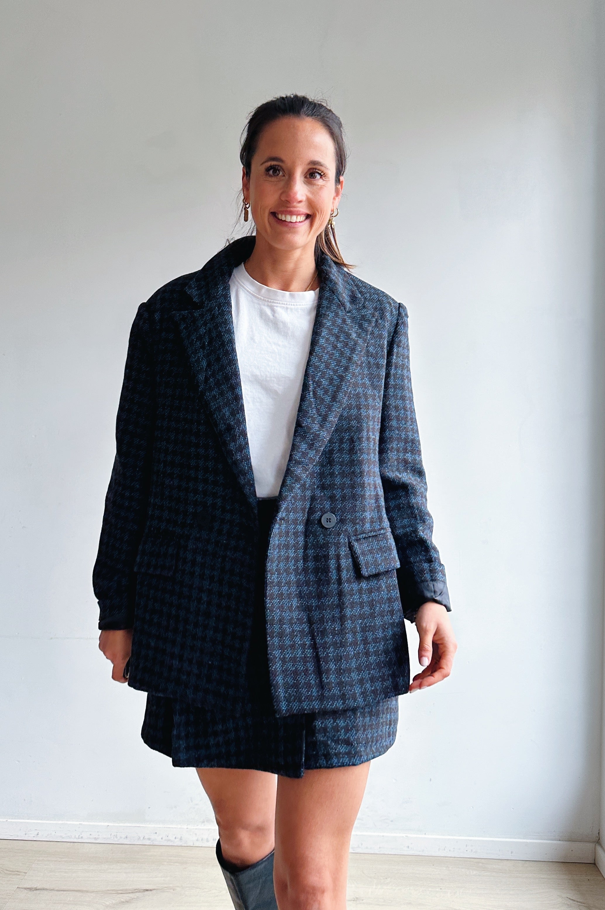 Zody blazer bruin blauw