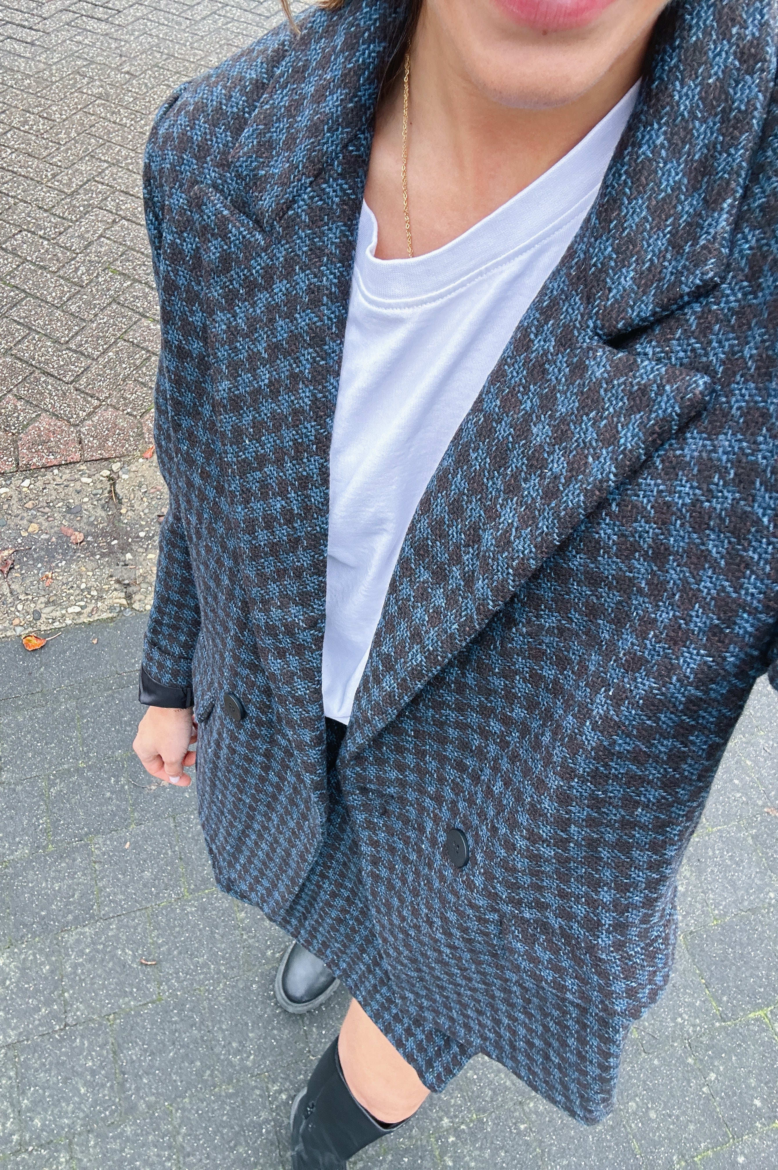 Zody blazer bruin blauw