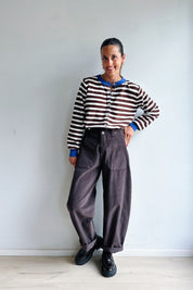 Bo barrel jeans bruin corduroy